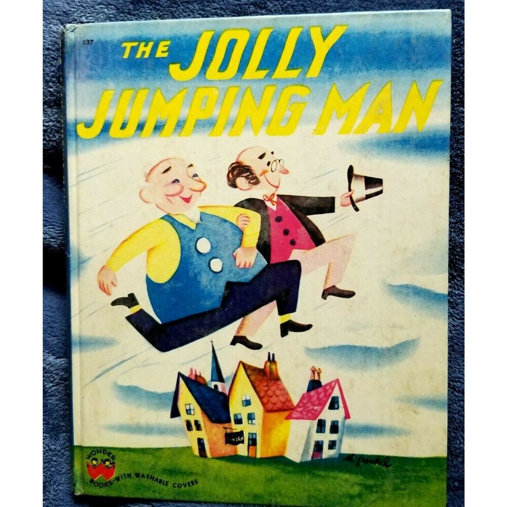 Jolly Jumping Man Jean Berg Wonder Book 1950 1st Edition Hard Cover Si Frankel